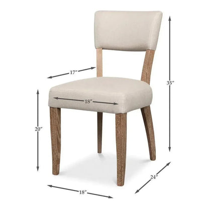 Rhett Cream Dining Chairs Set of 2 - LOOMLAN - Sarreid - Dining Chairs