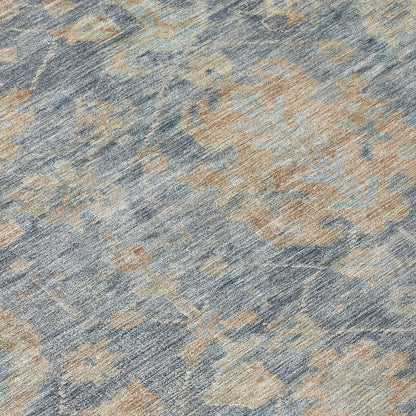 LOOMLAN Rugs Riga Blue Washable Indoor-Outdoor Rug