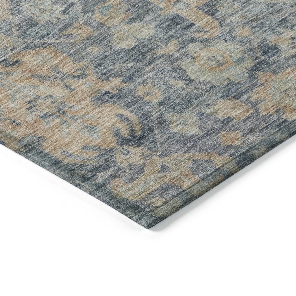 LOOMLAN Rugs Riga Blue Washable Indoor-Outdoor Rug