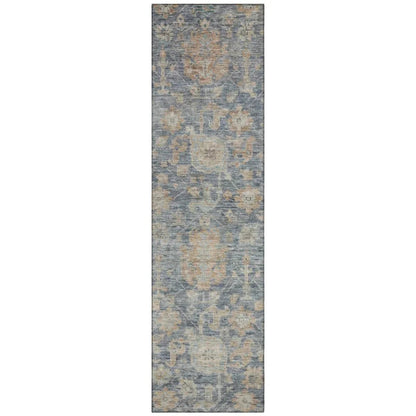 LOOMLAN Rugs Riga Blue Washable Indoor-Outdoor Rug