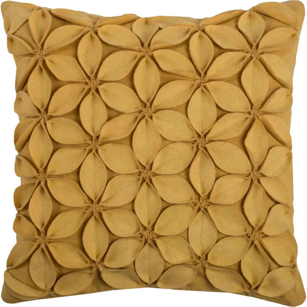 Riona Textured Floral Throw Pillow For Couch