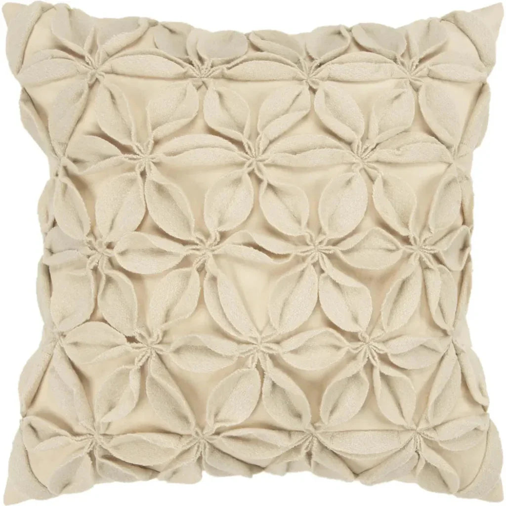 Riona Textured Floral Throw Pillow For Couch