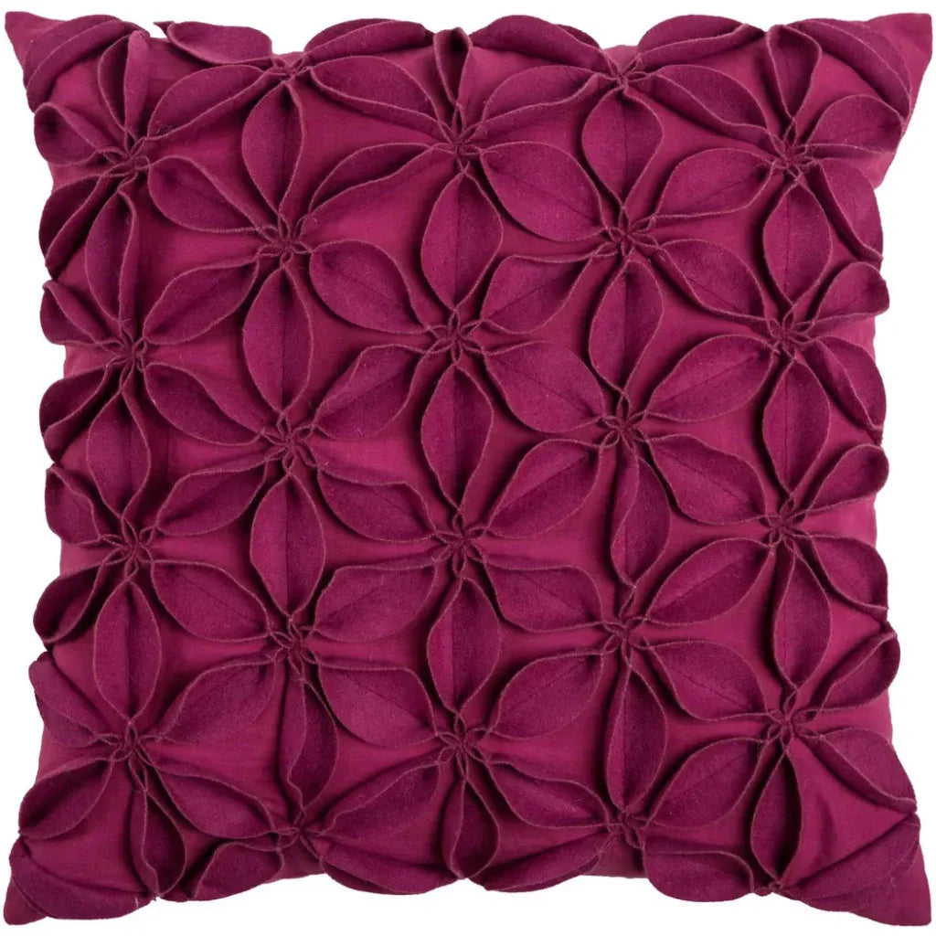 Riona Textured Floral Throw Pillow For Couch