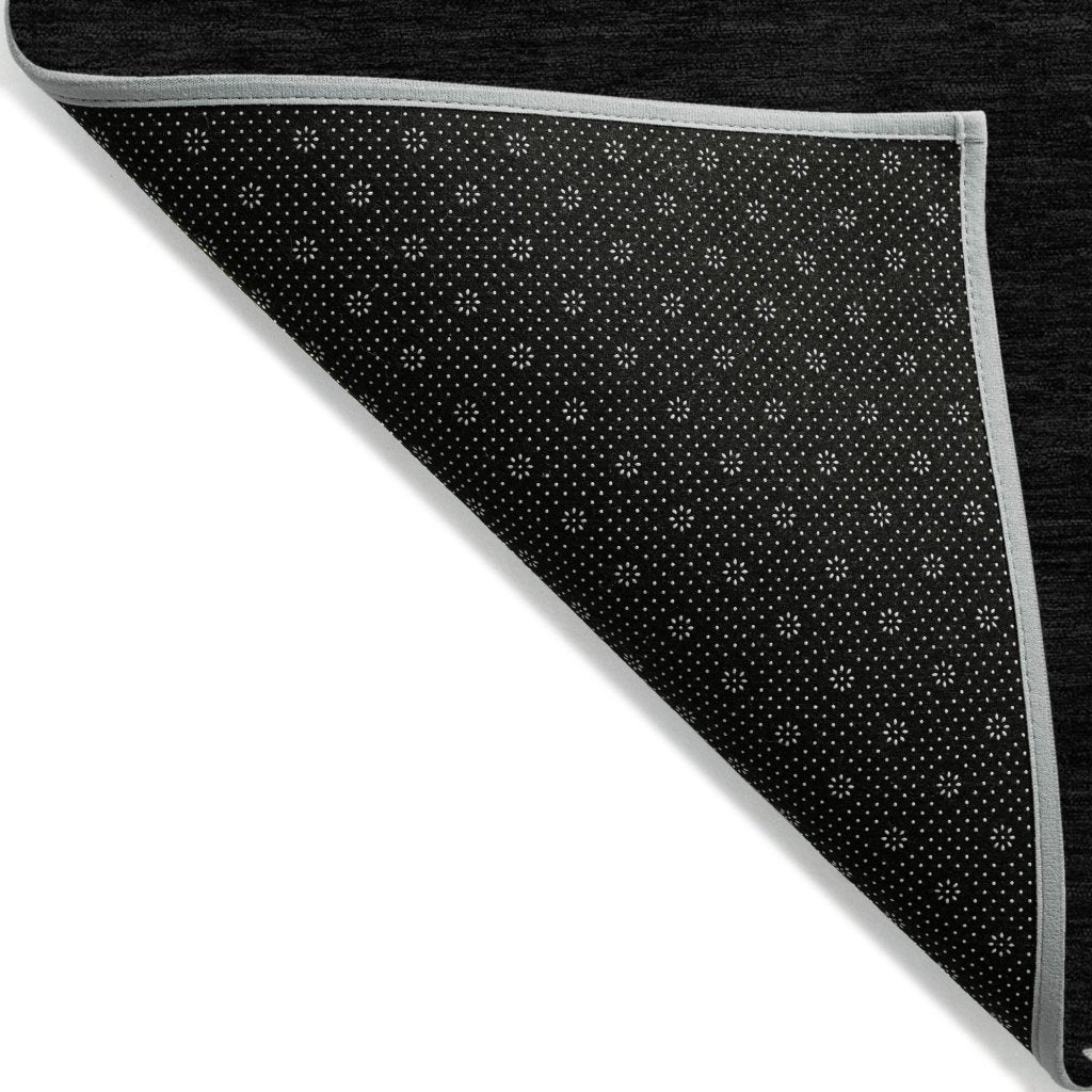 LOOMLAN Rugs Riven Black Washable Indoor-Outdoor Rug