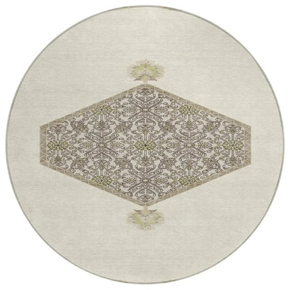 LOOMLAN Rugs Riven Ivory Washable Indoor-Outdoor Rug