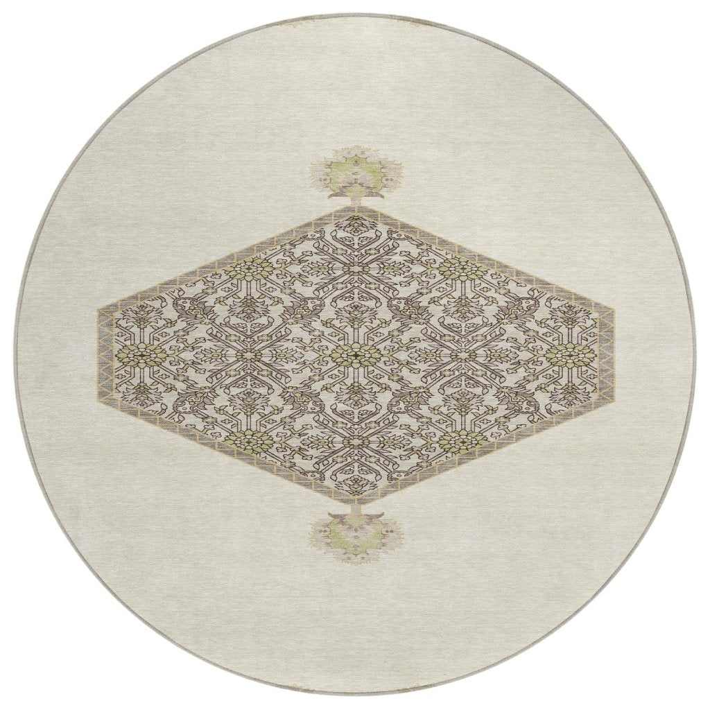 LOOMLAN Rugs Riven Ivory Washable Indoor-Outdoor Rug