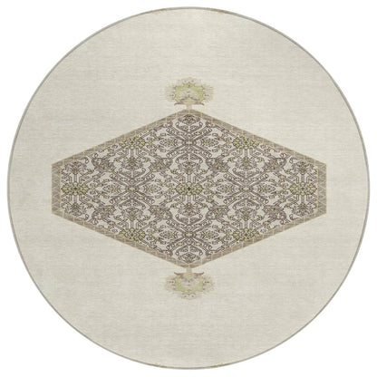 LOOMLAN Rugs Riven Ivory Washable Indoor-Outdoor Rug