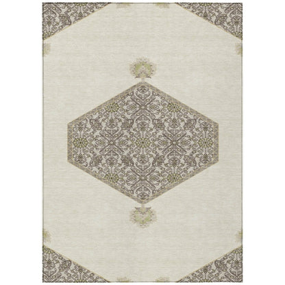 LOOMLAN Rugs Riven Ivory Washable Indoor-Outdoor Rug