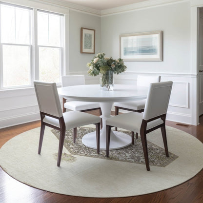 LOOMLAN Rugs Riven Ivory Washable Indoor-Outdoor Rug