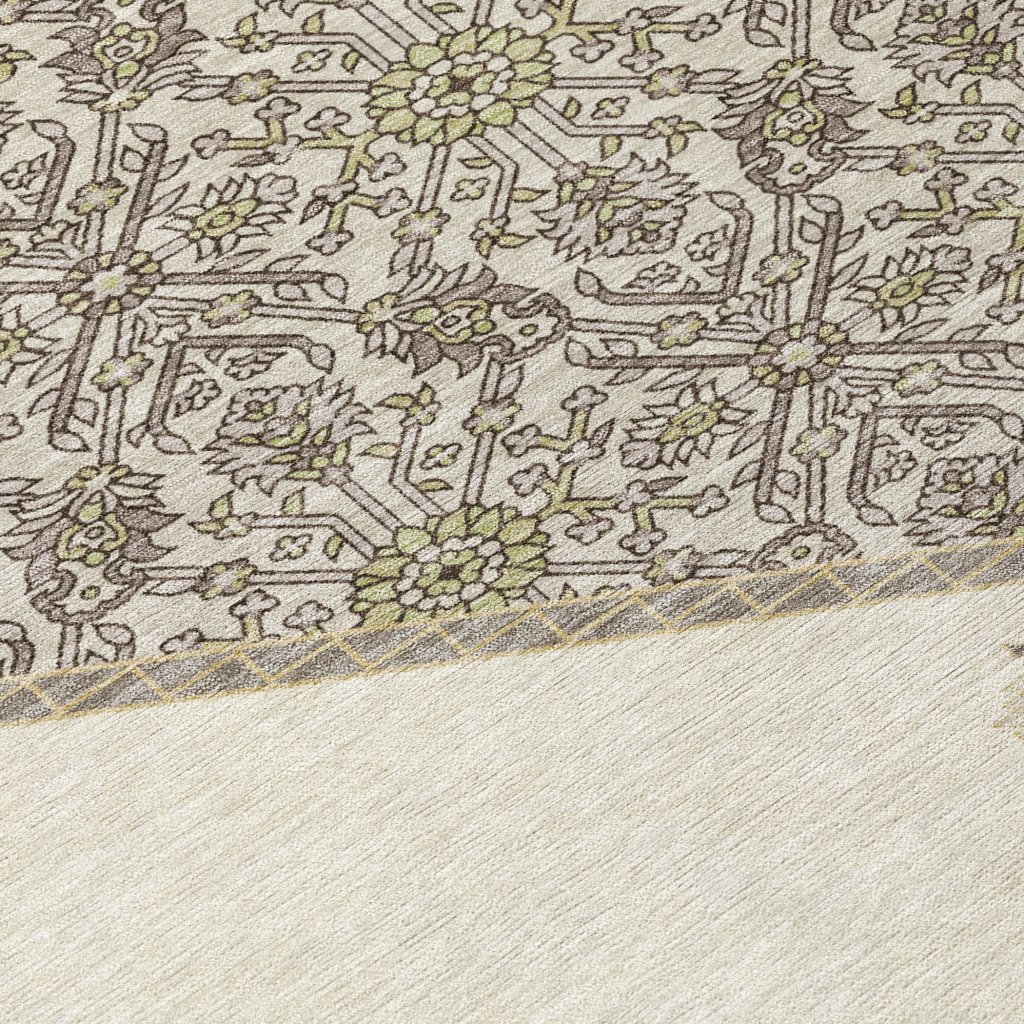 LOOMLAN Rugs Riven Ivory Washable Indoor-Outdoor Rug