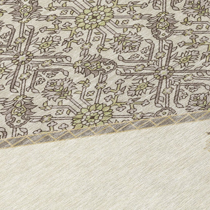 LOOMLAN Rugs Riven Ivory Washable Indoor-Outdoor Rug