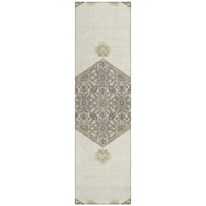 LOOMLAN Rugs Riven Ivory Washable Indoor-Outdoor Rug
