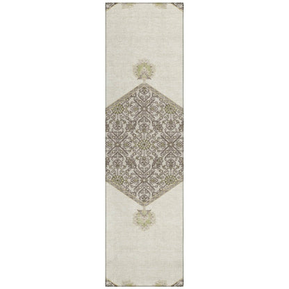 LOOMLAN Rugs Riven Ivory Washable Indoor-Outdoor Rug
