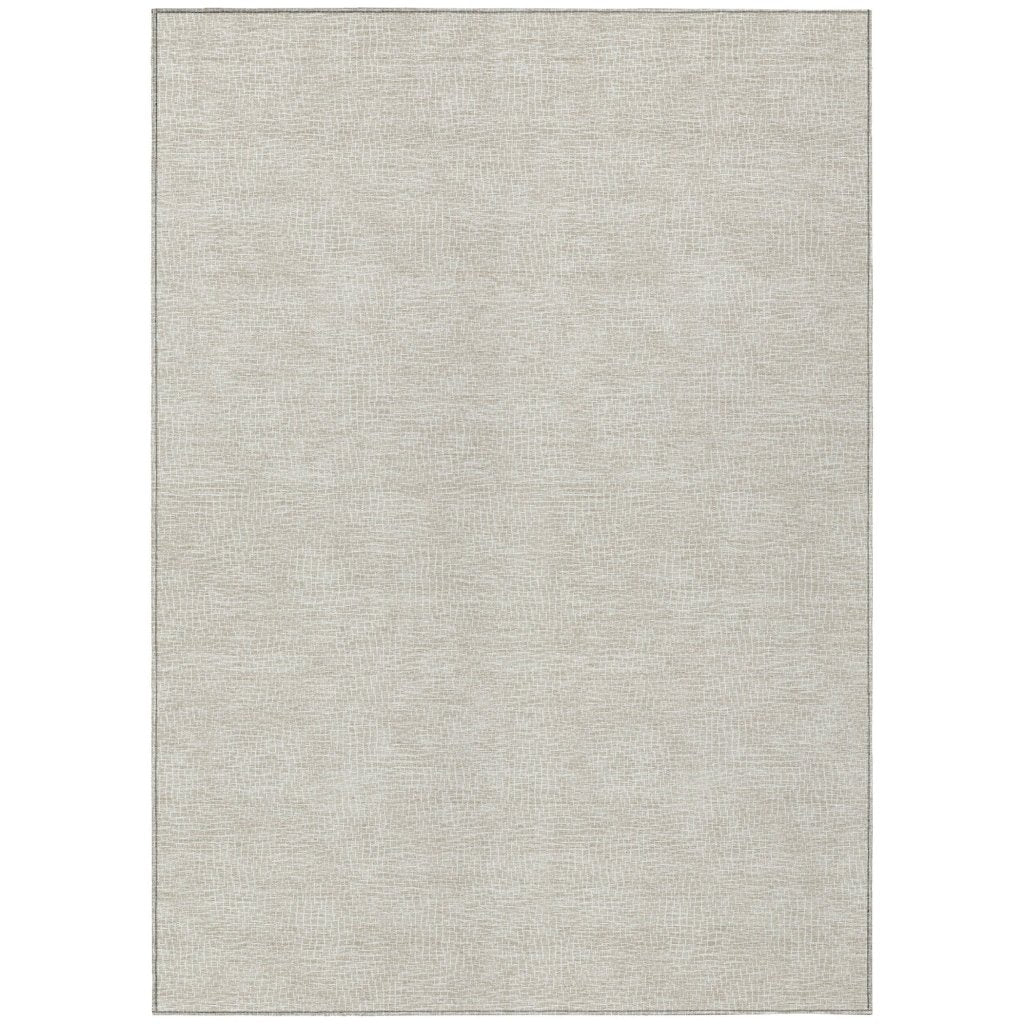 LOOMLAN Rugs Riyala Beige Washable Indoor-Outdoor Rug