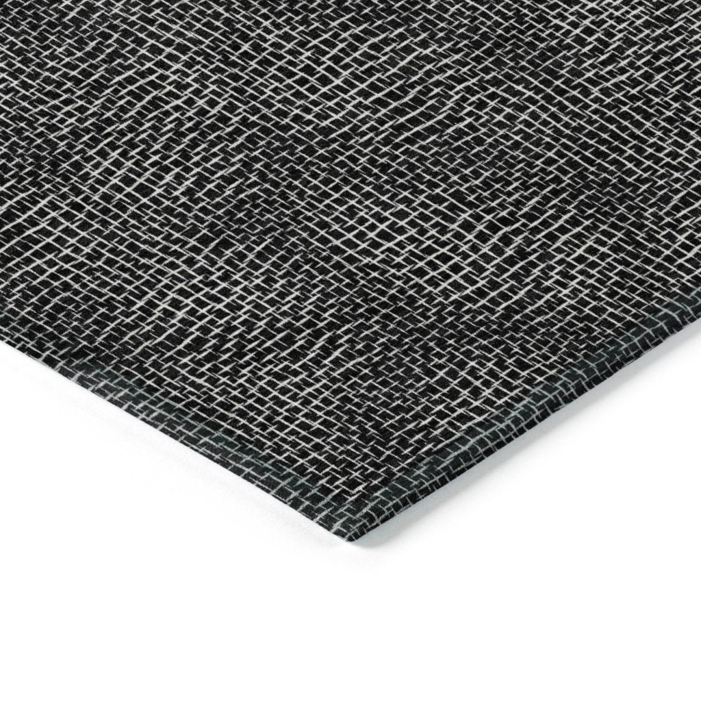 LOOMLAN Rugs Riyala Black Washable Indoor-Outdoor Rug