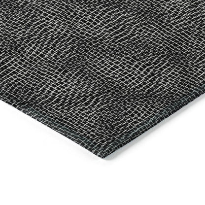LOOMLAN Rugs Riyala Black Washable Indoor-Outdoor Rug