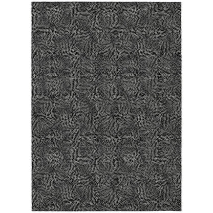 LOOMLAN Rugs Riyala Black Washable Indoor-Outdoor Rug