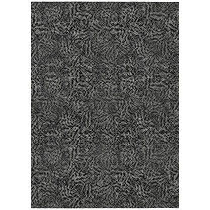 LOOMLAN Rugs Riyala Black Washable Indoor-Outdoor Rug