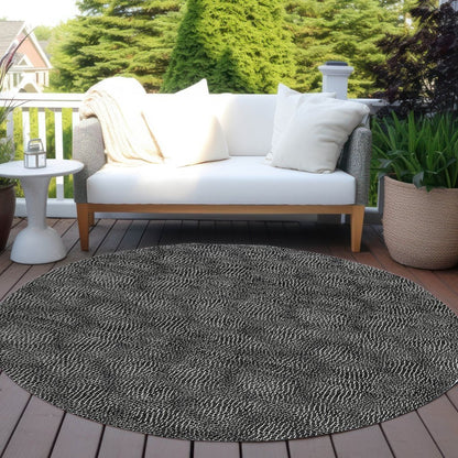 LOOMLAN Rugs Riyala Black Washable Indoor-Outdoor Rug