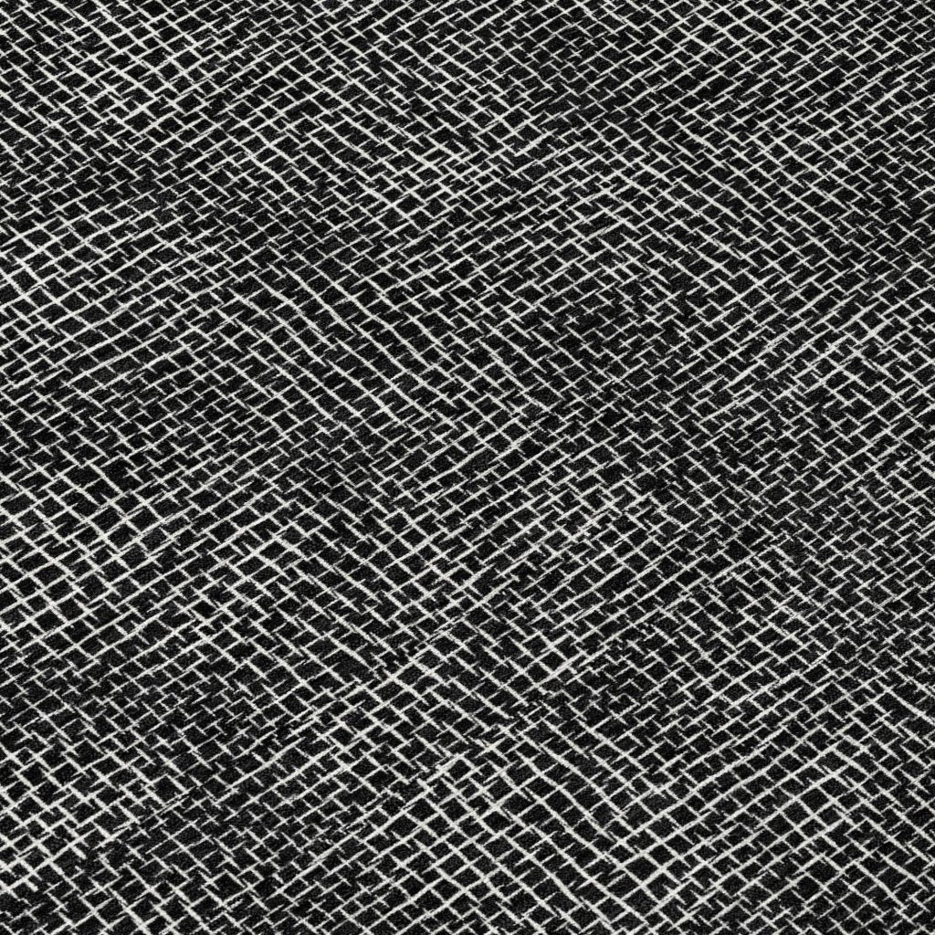 LOOMLAN Rugs Riyala Black Washable Indoor-Outdoor Rug