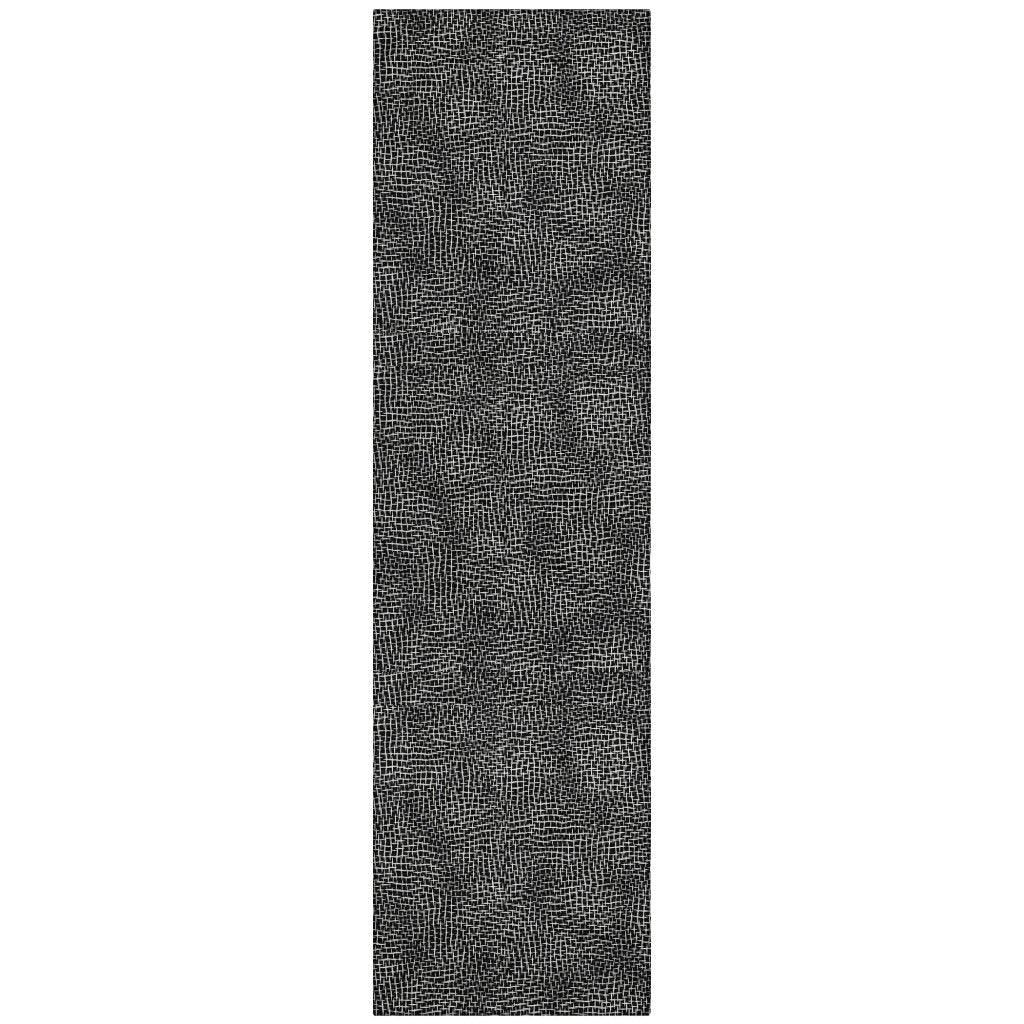LOOMLAN Rugs Riyala Black Washable Indoor-Outdoor Rug