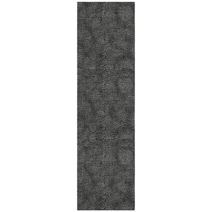 LOOMLAN Rugs Riyala Black Washable Indoor-Outdoor Rug