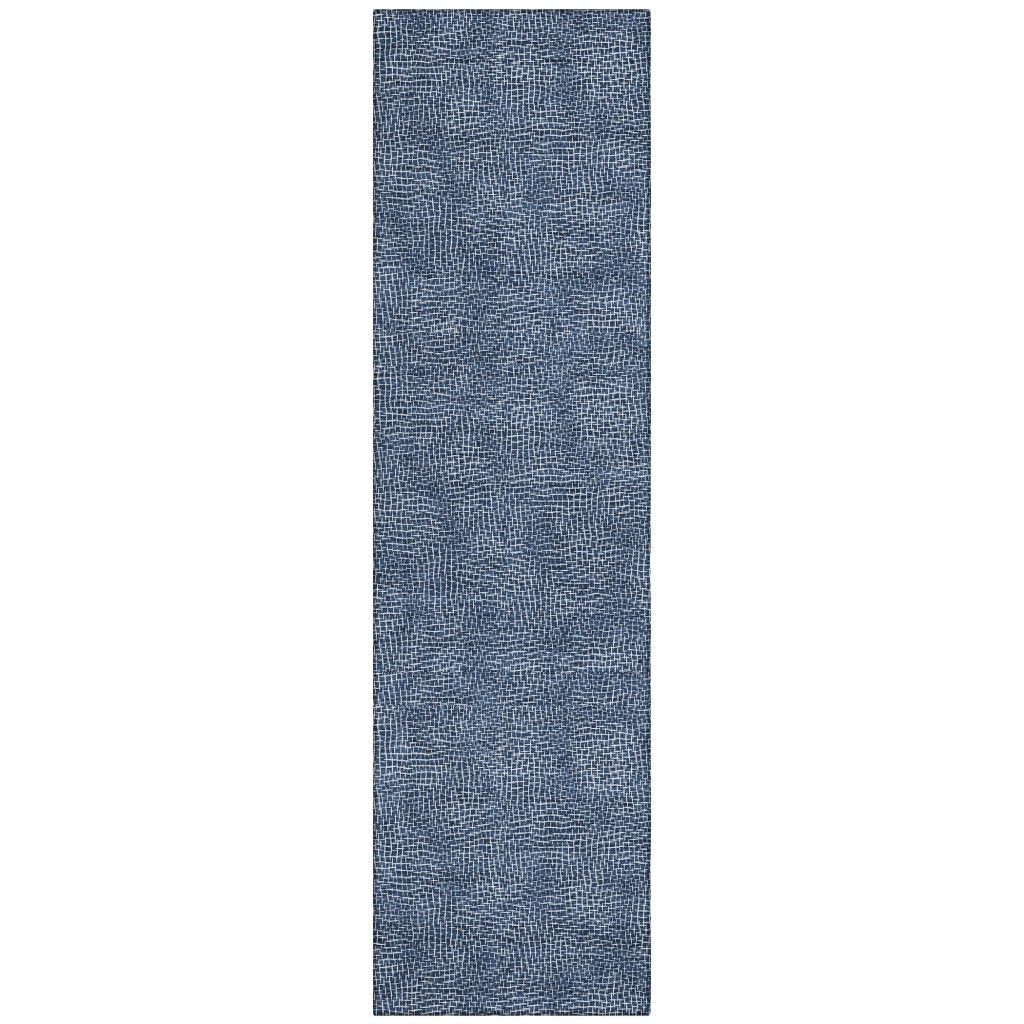 LOOMLAN Rugs Riyala Blue Washable Indoor-Outdoor Rug