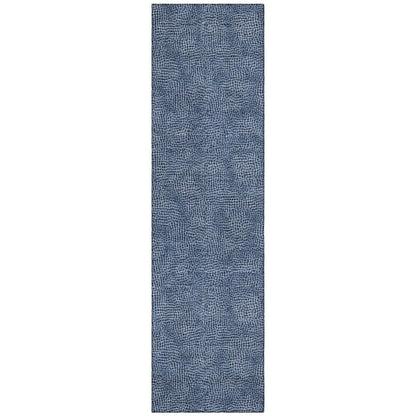 LOOMLAN Rugs Riyala Blue Washable Indoor-Outdoor Rug