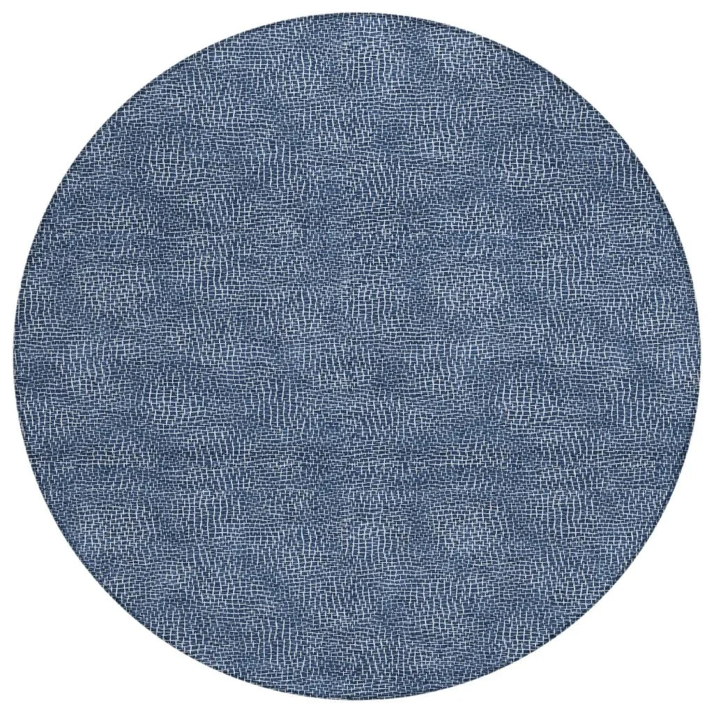 LOOMLAN Rugs Riyala Blue Washable Indoor-Outdoor Rug