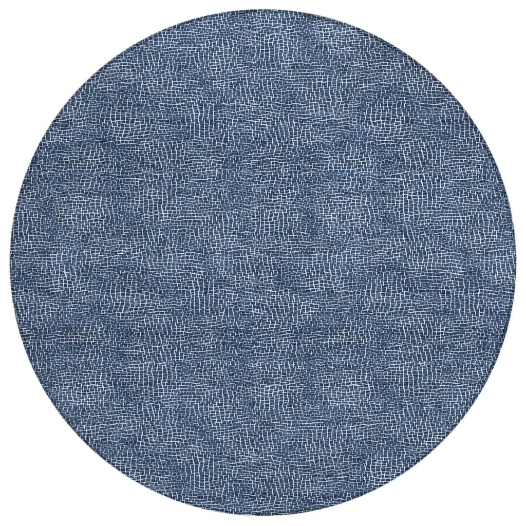 LOOMLAN Rugs Riyala Blue Washable Indoor-Outdoor Rug
