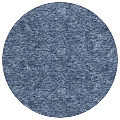 LOOMLAN Rugs Riyala Blue Washable Indoor-Outdoor Rug