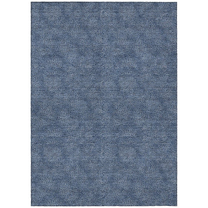 LOOMLAN Rugs Riyala Blue Washable Indoor-Outdoor Rug