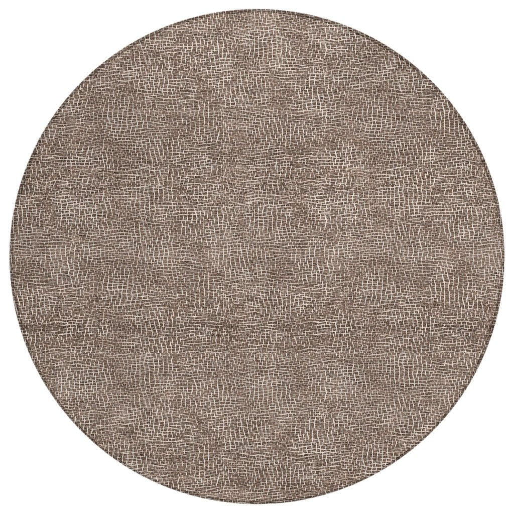 LOOMLAN Rugs Riyala Brown Washable Indoor-Outdoor Rug