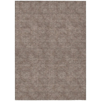 LOOMLAN Rugs Riyala Brown Washable Indoor-Outdoor Rug