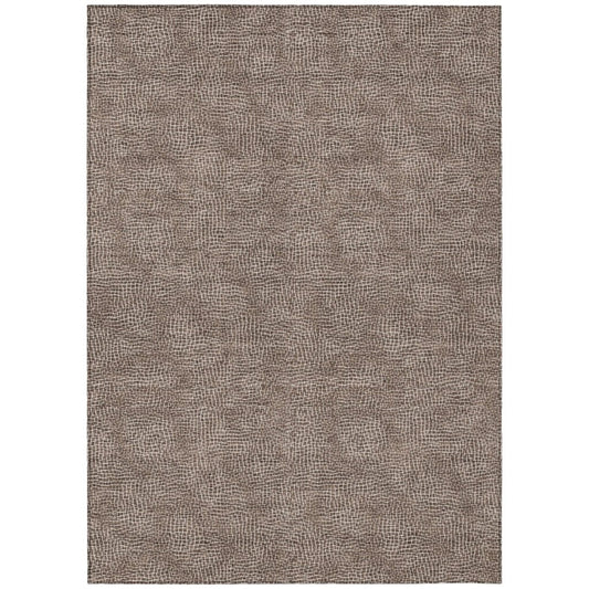 LOOMLAN Rugs Riyala Brown Washable Indoor-Outdoor Rug