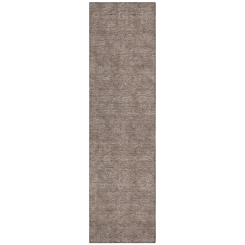 LOOMLAN Rugs Riyala Brown Washable Indoor-Outdoor Rug