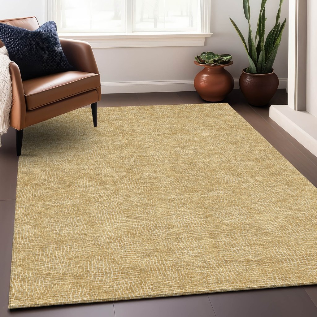 LOOMLAN Rugs Riyala Gold Washable Indoor-Outdoor Rug