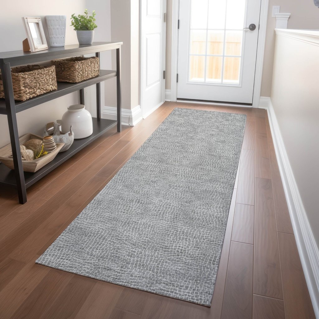 LOOMLAN Rugs Riyala Gray Washable Indoor-Outdoor Rug