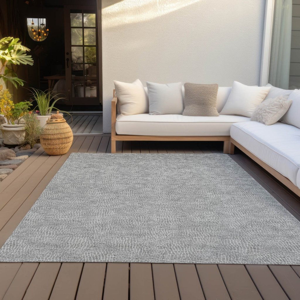 LOOMLAN Rugs Riyala Gray Washable Indoor-Outdoor Rug