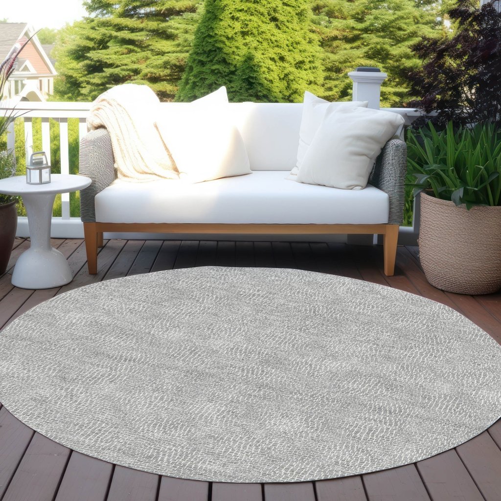 LOOMLAN Rugs Riyala Gray Washable Indoor-Outdoor Rug