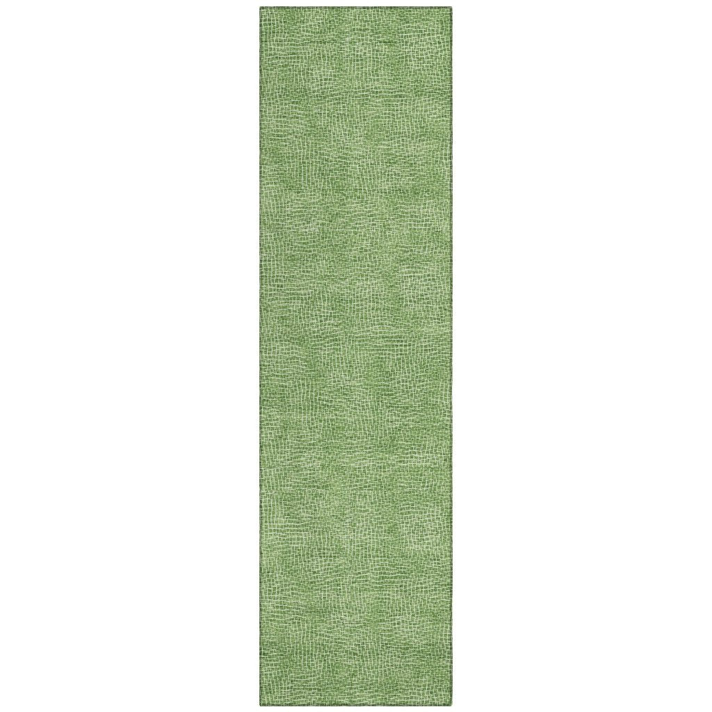 LOOMLAN Rugs Riyala Green Washable Indoor-Outdoor Rug