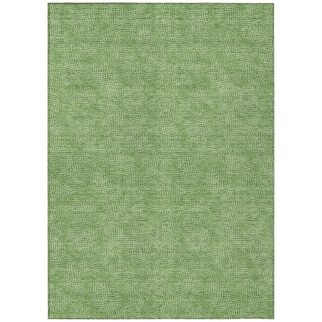 LOOMLAN Rugs Riyala Green Washable Indoor-Outdoor Rug