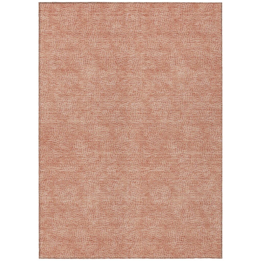 LOOMLAN Rugs Riyala Orange Washable Indoor-Outdoor Rug