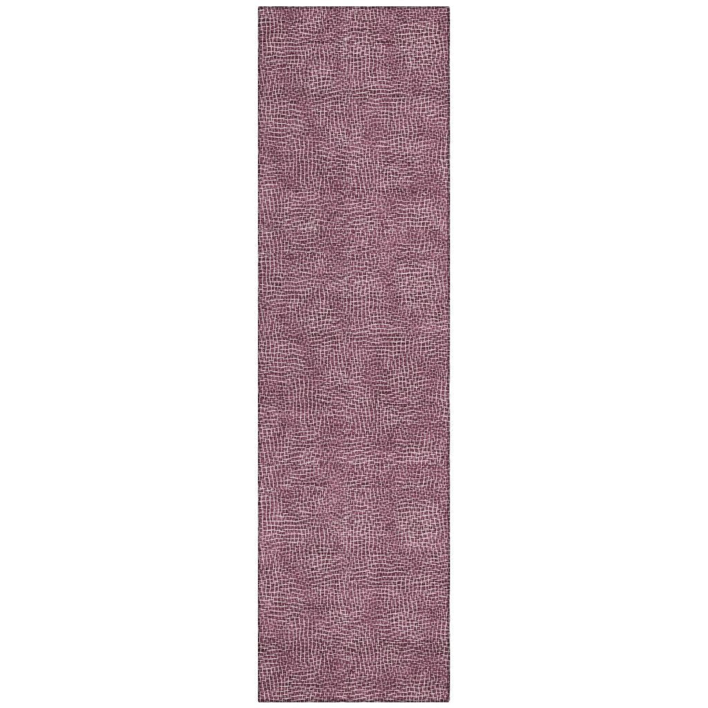 LOOMLAN Rugs Riyala Purple Washable Indoor-Outdoor Rug