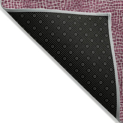 LOOMLAN Rugs Riyala Purple Washable Indoor-Outdoor Rug