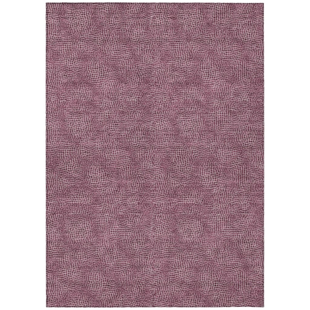 LOOMLAN Rugs Riyala Purple Washable Indoor-Outdoor Rug