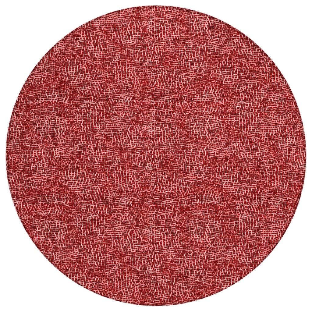 LOOMLAN Rugs Riyala Red Washable Indoor-Outdoor Rug
