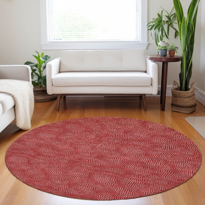 LOOMLAN Rugs Riyala Red Washable Indoor-Outdoor Rug