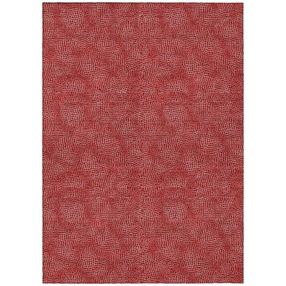 LOOMLAN Rugs Riyala Red Washable Indoor-Outdoor Rug