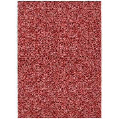 LOOMLAN Rugs Riyala Red Washable Indoor-Outdoor Rug